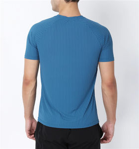 Nouveau T-shirt décontracté pour homme en polyester/coton blanc avec logo sur le devant, manches courtes, poches, séchage rapide et respirant - Product Image 5