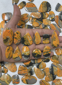 Radha Arts – Cabochons en Jaspe Abeille Naturel en Gros, Pierres Précieuses Libres de Haute Qualité 20-35mm pour la Fabrication de Bijoux, Prix de Gros - Product Image 6