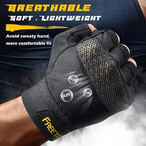 <b>Fingerless</b> Workout <b>Gloves</b> for <b>Men</b>, Padded Palm Weight Lifting <b>Gloves</b> Anti-slip Breathable Lightweight, Palm Protection, - Product Image 3