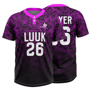 Camiseta de Béisbol Personalizada de 2 Botones, Sublimación Completa, Ropa Deportiva, Absorbe la Humedad, Ligera, Fabricante OEM al por Mayor - Product Image 6