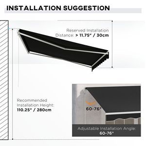 Tenda Parasole Elettrica Retrattile UV 3,6x3m con Telecomando e Manovella Manuale per Terrazze - Product Image 6