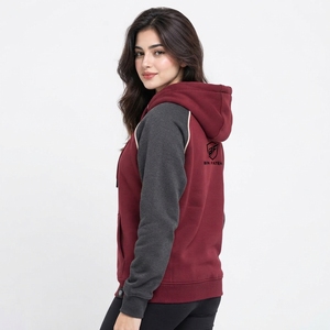 Sweat à capuche pour femme, tendance, hiver, en coton doux, imprimé, capuche réglable, poignets côtelés, coupe confortable, respirant, OEM - Product Image 3