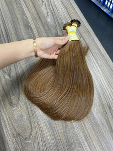 Extensions de cheveux humains à kératine pré-collée, double tirage, pointe plate mini, pointes K, personnalisées, couleur claire, pour salon de coiffure, vente en gros - Product Image 6