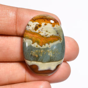 Colgante y pendiente de jaspe policromado natural de grado AAA + piedras preciosas sueltas de alta calidad para la fabricación de joyas únicas - Product Image 1