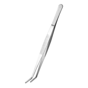Steel Elbow Tweezers Aquarium <b>Clip</b> Long Tongs Non-slip Tweezers Forceps Pet Feeding Tools 1PC Lashes Tools Tweezers With Fiber - Product Image 6