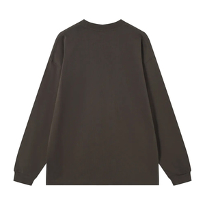 Sweat-shirt unisexe délavé à l'acide, coupe oversize, col rond, style streetwear, logo personnalisé, vente en gros OEM - Product Image 2