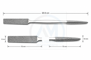 Stainless Steel Orthopedic Bone Rasp Double Ended Flat Blades 27 Cm Surgical Instrument CE Certified Class I Manual - Product Image 4