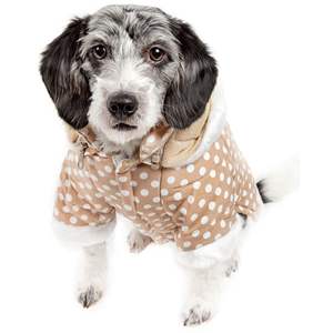 เสื้อสเวตเตอร์มีฮู้ดสำหรับสัตว์เลี้ยงมีโบว์ลายจุด - Product Image 2