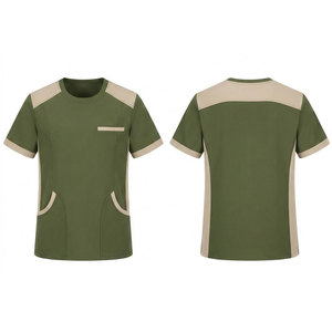 Tops de travail à manches courtes pour équipe médicale, col rond, uniforme conçu pour les professionnels de la santé, des cliniques et des hôpitaux - Product Image 1