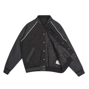 100% Polyester Casual <b>Design</b> High Quality Embroidery Satin Baseball Varsity Jacket For Men - Product Image 4