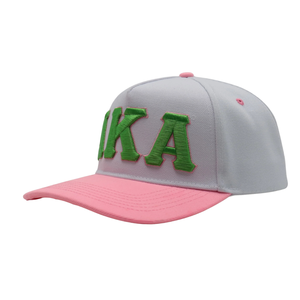Gorra Snapback AKA con Letras Blancas, Gorra de Béisbol con Letra Bordada en Verde, Visera Rosa, Ajustable, de Algodón, Estilo Casual - Product Image 2