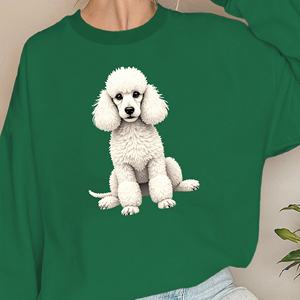 Sudaderas de mujer con ilustración de caniche blanco FUR - Product Image 5