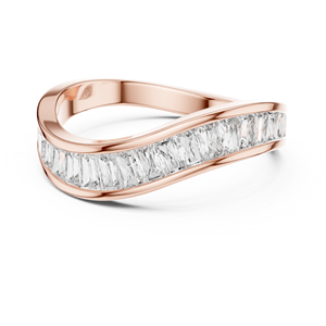 Rose Gold Plated 925 Sterling Silver Moissanite <b>Diamond</b> <b>Ring</b> Wholesale Jewelry Supplier OEM Factory - Product Image 1