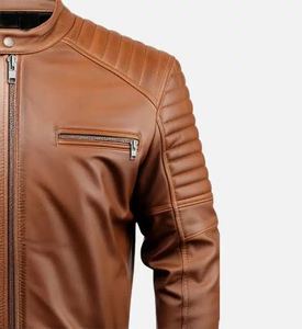 Top Trending Waterproof Men OEM Fashion Leather Jacket <b>Slim</b> Fit Casual Motorcycle Jacket Bulk Orders - Product Image 2