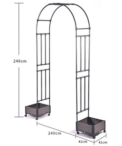 Arche de jardin pour plantes grimpantes avec jardinières intégrées - Product Image 2