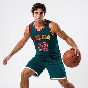 Men s Green Basketball Jersey Sleeveless Tank Top With Custom Logo Number Sublimated Print Moisture Wicking <b>Athletic</b> Fit - Product Image 3