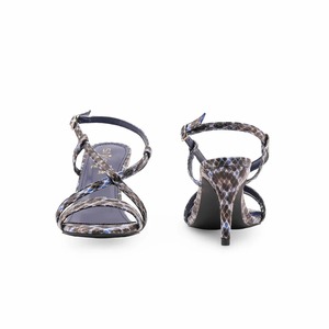 Exotic <b>Navy</b> Blue Digital Printing Formal Sandals for Women Elegant Stiletto <b>High</b> <b>Heels</b> T-Strap Dress Shoes Insight International - Product Image 2
