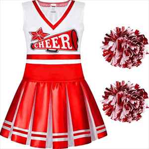 Vestido de Disfraz de Animadora Ecológico para Niñas, Uniforme para Baile y Actuaciones, Ideal para Fiestas de Halloween - Product Image 2