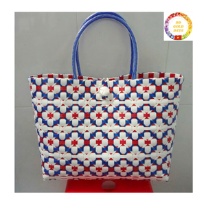 Woven Paper Tote Bag With Floral Bow Decoration For Women Casual Daily Use - Product Image 5