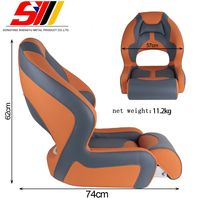 Siège de bateau pliable économique, résistant à l'eau et aux UV, réglable en hauteur, de qualité marine, universel, pour ponton.