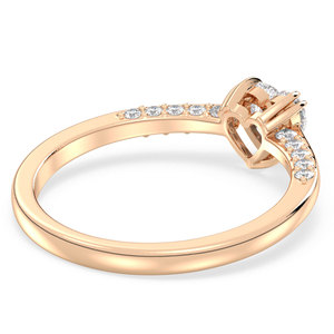 REYES – bague de promesse de mariage minimaliste en forme de cœur pour femmes, en argent Sterling 925, certifiée GRA, bijoux fins - Product Image 3