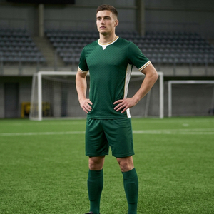 New Arrival Design Slim Fit Lightweight Breathable Short Sleeve <b>Soccer</b> Uniforms for Adults Custom Uniforms for Adults All Season - Product Image 5