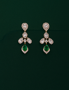Ensemble collier et boucles d'oreilles en diamants de laboratoire sur mesure, sertis d'or massif, bijoux de mariée de luxe, style mariage pour femme - Product Image 2
