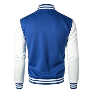 Blouson universitaire unisexe noir uni en polaire respirant à col montant pour homme et femme, idéal pour l'hiver – Vente en gros - Product Image 2