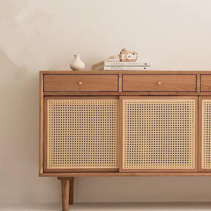 Aparador de Ratán y Madera de Caucho DreamCraft: Muebles Ecológicos y Elegantes de Vietnam - Product Image 4