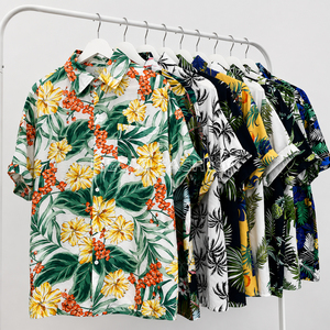 เสื้อฮาวายชายขายส่ง แขนสั้น คอปกคิวบา ลายต้นปาล์ม ผ้าเนื้อนุ่ม ใส่สบายสำหรับฤดูร้อน เหมาะสำหรับใส่ไปเที่ยวพักผ่อน ผู้ผลิตขายส่งจำนวนมาก - Product Image 5