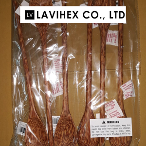 ช้อนผสมมะพร้าวไม้ที่มีด้ามยาวเป็นมิตรต่อสิ่งแวดล้อมให้บริการชาโดยตรงจากเวียดนาม - Product Image 4