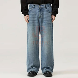 Pantalones Vaqueros Oversize de Diseño Personalizado, Transpirables y Ecológicos, Diseño Único, Pantalones Vaqueros Lavados Más Vendidos al Por Mayor - Product Image 2