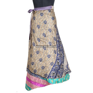 New Reversible Vintage Silk Wrap Floral Skirt Women <b>Beach</b> Wear Sarong Reversible Dress Silk <b>Magic</b> Wrap Skirt Plus Size Long 38" - Product Image 1