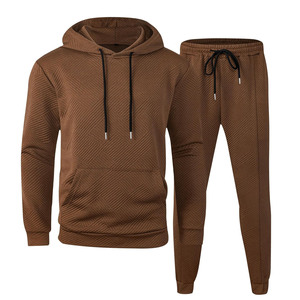 <b>Men</b> <b>Summer</b> Sportswear Tracksuit Soft Knitted 100% Cotton Breathable Comfortable Fit Hooded <b>Jacket</b> Elastic Pants Lightweight - Product Image 1
