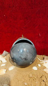 Indian Luxury dark <b>grey</b> Resin Sphere Clutch <b>Handbag</b> with Brass Ring Handle Evening Party Wedding Women Clutch <b>handbag</b> - Product Image 2