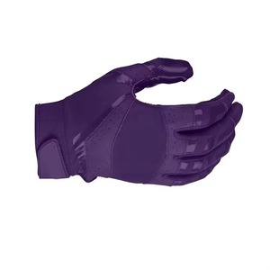 Gants de football américain pour hommes, respirants, légers, confortables, doux, imprimés sur mesure, couleur violette, avec crochet - Product Image 3