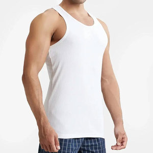 Débardeur court ample en molleton tricoté épais pour homme, en coton et polyester respirant, style streetwear décontracté, nouveauté - Product Image 6