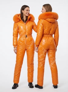 Traje de Nieve Acolchado con Capucha, Mono de Invierno de una Pieza con Cremallera, Ropa Exterior para Esquiar y Actividades al Aire Libre - Product Image 5
