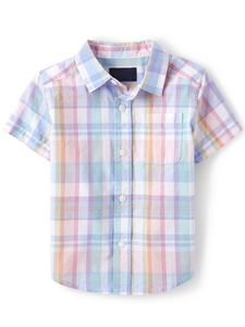 เสื้อเชิ้ตแขนสั้นเด็กชาย ผ้าฝ้ายทอ 100% คุณภาพสูง ระบายอากาศได้ดี ปรับแต่งได้ สวมใส่สบายๆ ในฤดูร้อน - Product Image 4