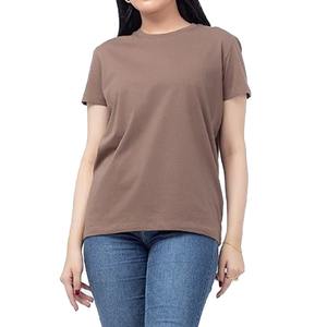 Camisetas de algodón de manga corta con cuello redondo, ropa informal, camiseta básica de cuello redondo, camisetas lisas teñidas de verano con cuello redondo. - Product Image 1