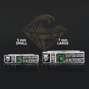 Bague de diplôme personnalisée en argent et diamant BOJ, unisexe, pour université et lycée, cadeau pour les occasions festives - Product Image 5