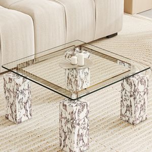 Piano Tavolo Quadrato in Vetro Temperato Trasparente da 24 Pollici, Resistente al Calore per Cucina e Ristorante, per Varie Occasioni, Prodotto per Tavolino da Caffè - Product Image 4