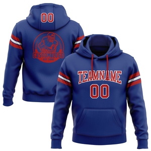 Sweat-shirt à capuche de football rouge-blanc royal, nouvelle conception, sur mesure, vente en gros directe - Product Image 1