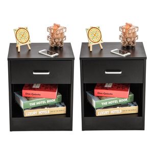 Comodini XH da 2 pezzi con cassetto per riporre oggetti in camera da letto - Product Image 1