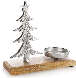 Centro de Mesa Navideño de Metal con Base de Madera, Decoración Perfecta para la Mesa en Época Navideña - Product Image 4