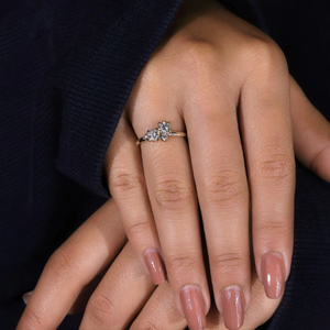 Bague en diamant rond de 0,60 carat cultivé en laboratoire, classique, plaqué or jaune 14 carats, bijoux de fiançailles et de mariage, vermeil éternité - Product Image 4