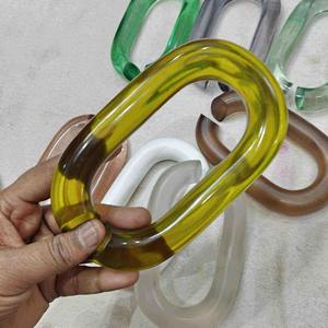 Escultura de Eslabones de Cadena Pintada a Mano en Resina, Ecológica, Moderna, para Colgar en la Pared o Mesa, Decoración de Boda, Decoración de Hogar de Lujo, MADIHA ART - Product Image 6