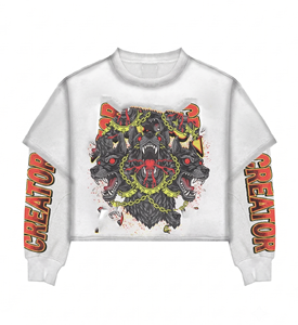100% cotton T-shirt for men loose fit printed Mens Double Layer 260 GSM Heavyweight Cotton Double Layer T Shirt Custom Graphic - Product Image 3