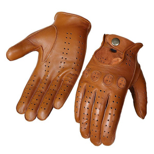 Gants de conduite en cuir faits à la main pour hommes, en cuir véritable, respirants, avec un savoir-faire de qualité supérieure - Product Image 1