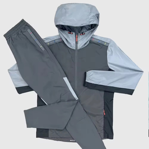 Custom Printed Hooded Unisex Summer Sweat Suit Jogger Set 2-Piece Windbreaker Baggy Tracksuit Men <b>Hoodie</b> <b>Polyester</b>/Cotton - Product Image 1